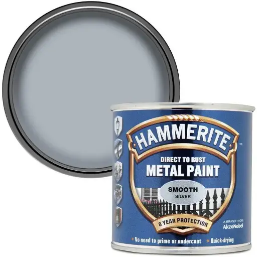 Hammerite Smooth Silver Metal Paint  1L