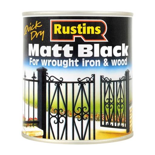 Rustins Matt Black Iron & Wood 500ml