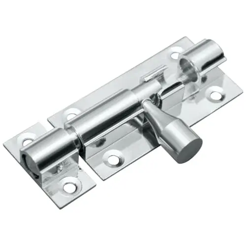 Barrel Bolt Bent Chrome 50mm