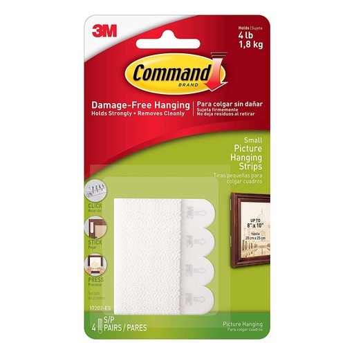 3M Command Small Picture Hanging Adhesive Strips 1.8 kg
